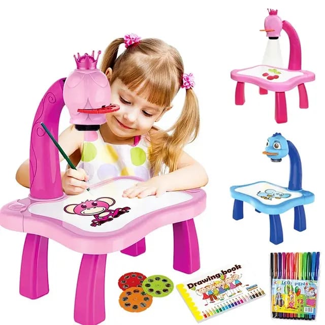 Tablet Kids Drawing Toys Projector for Children Light Drawing Board